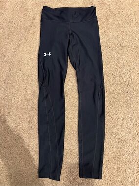 Under Armour Black Compression Shorts with White Logo Print